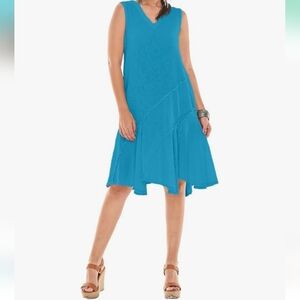 Oh My Gauze Tabasco Dress Turquoise Size Small
